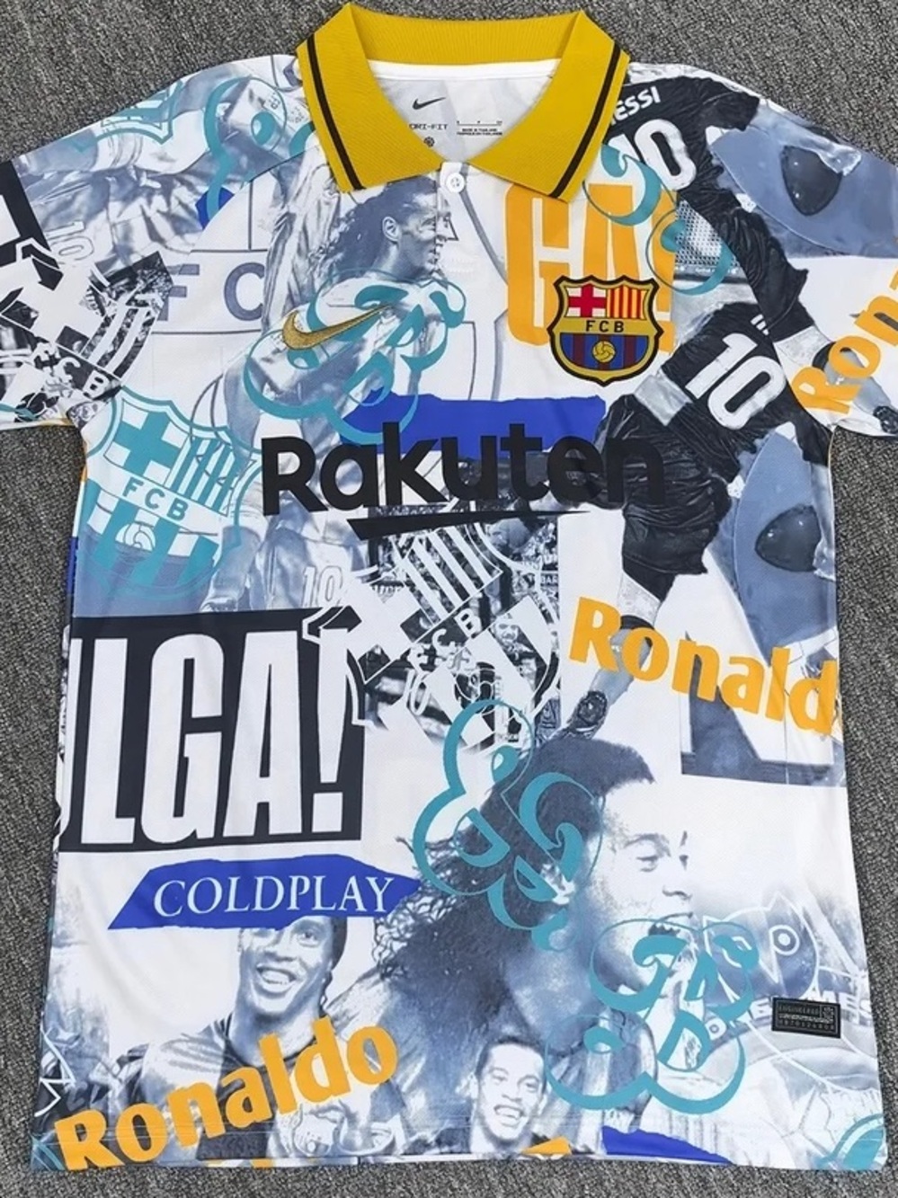 Nike x FC Barcelona La liga Ronaldino all over print Soccer Jersey big print